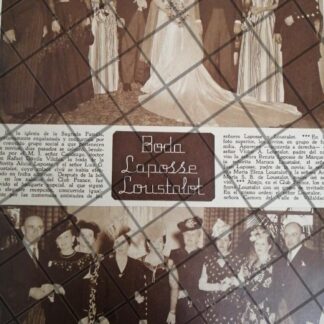 AFICHE ANTIGUO BODA. LOUSTALOT LAPOSSE 1948
