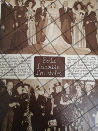 AFICHE ANTIGUO BODA. LOUSTALOT LAPOSSE 1948