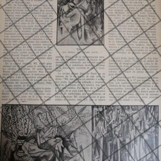 AFICHE ANTIGUO EL PINTOR WILREDO LAM EN MEXICO 1946