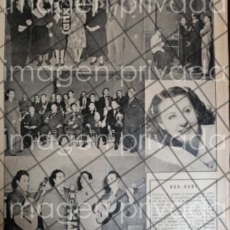 AFICHE RETRO. ARTISTAS DE LA RADIO DIFUSORA XEB / XEBT 1945 O5