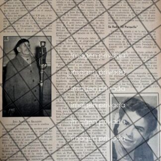 AFICHE RETRO. ARTISTAS DE RADIO DIFUSORA XEB Y XEBT M 1945