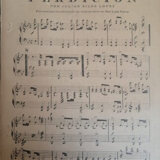 PARTITURA ANTIGUA PERDICION. JULIAN SILOS LOPEZ 1922