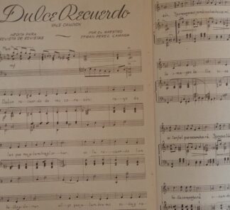 PARTITURA ANTIGUA INEDITA. DULCE RECUERDO. EFRAIN PEREZ
