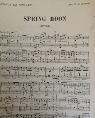 PARTITURA ANTIGUA. SPRING MOON /G.D MARTIN 1920