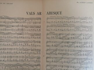 PARTITURA ANTIGUA VALS ARABE. ALBERT LANDRY. 1920