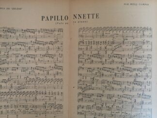 PARTITURA ANTIGUA INEDITA PAPILLONETE. MELQUIADES CAMPOS. 1920
