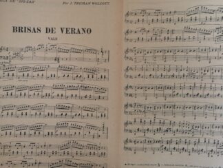 PARTITURA ANTIGUA. TRUMAN WOLCOTT 1920 BRISAS DE VERANO