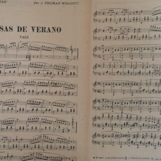 PARTITURA ANTIGUA. TRUMAN WOLCOTT 1920 BRISAS DE VERANO