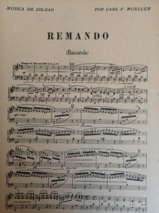 PARTITURA ANTIGUA. CARL FRANK MUELLER. 1920 REMANDO