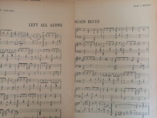 PARTITURA ANTIGUA. LEFT ALL ALONE AGAIN BLUES. Jerome KERN