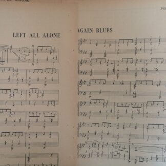 PARTITURA ANTIGUA. LEFT ALL ALONE AGAIN BLUES. Jerome KERN