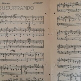PARTITURA ANTIGUA. SUSURRANDO. LOUIS BREAN / RAY HENDERSON 1920