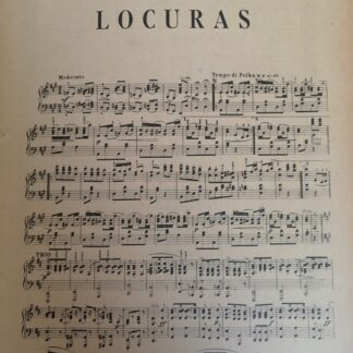 PARTITURA ANTIGUA. LOCURAS. W.E. WALSCHE 1920