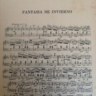 PARTITURA ANTIGUA FANTASIA DE INVIERNO 1920 R.R. FORMAN