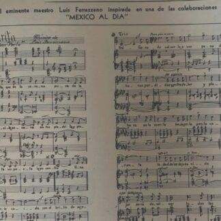 PARTITURA ANTIGUA INEDITA LUIS FERRAZANO 1940 MARGARITA
