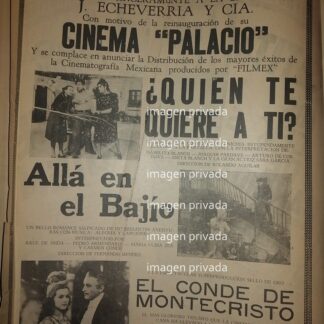 CARTEL ANTIGUO INAUGURACION CINEMA PALACIO 1941