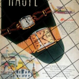CARTEL PUBLICITARIO RETRO RELOJES HASTE 1940 /104