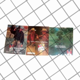 3 CARTELES ANTIGUOS VENGA AL MUNDO MARLBORO 1970s 295