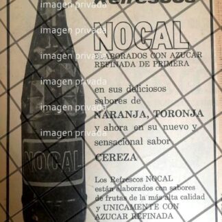 CARTEL PUBLICITARIO RETRO REFRESCOS NOCAL 1968