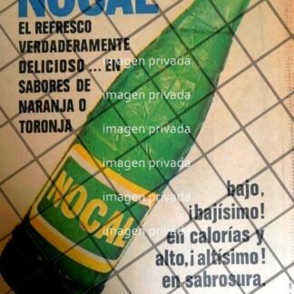 CARTEL PUBLICITARIO RETRO REFRESCOS NOCAL TORONJA 1968