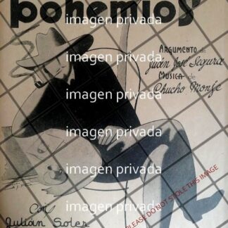 CARTEL RETRO PELICULA. BOHEMIOS 1935 MUY RARO
