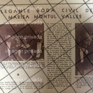 AFICHE ANTIGUO. BODA. ARANGO MONTUL 1953