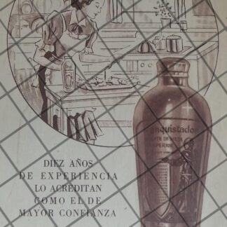 CARTEL PUBLICITARIO RETRO. ACEITE CONQUISTADOR 1940