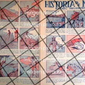 TIRA COMICA ANTIGUA. HISTORIA DE MEXICO 1940s HELIODORO VALLE