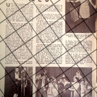 AFICHE ANTIGUO PROGRAMA DE RADIO TEATRO DEL AIRE XEB 1945