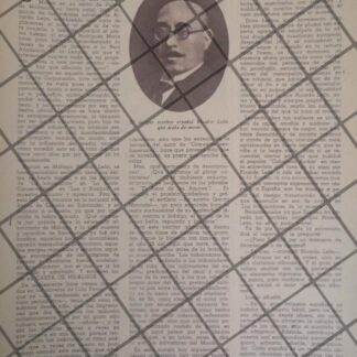 AFICHE ANTIGUO MUERE EL ESCRITOR RICARDO LEON ROMAN 1944