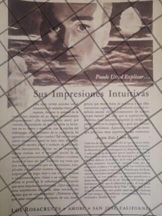 CARTEL PUBLICITARIO RETRO LOS ROSACRUCES AMORC 1946 E25