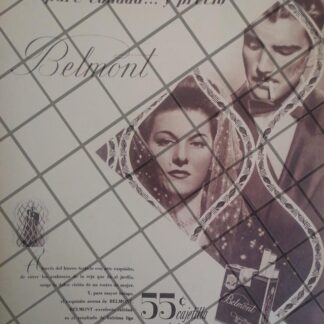AFICHE PUBLICITARIO ANTIGUO DE CIGARROS BELMONT 198 /298