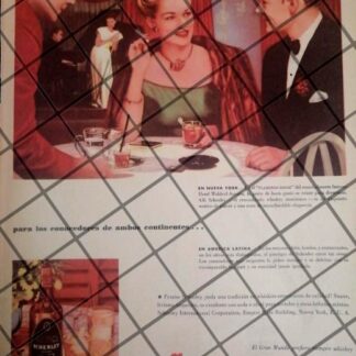CARTEL PUBLICITARIO ANTIGUO . WHISKY SCHENLEY 1946 /MUY RARO