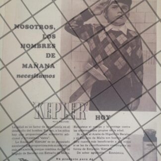 CARTEL PUBLICITARIO RETRO. EMULSION KEPLER 1944 -2