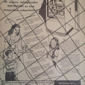 CARTEL PUBLICITARIO RETRO REFRIGERADORES HOTPOINT 1944 644