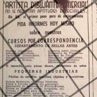 CARTEL RETRO INSTITUTO DE INDUSTRIAS Y BELLAS ARTES 1945 -E23