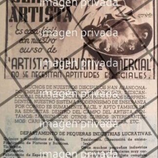 CARTEL RETRO INSTITUTO DE INDUSTRIAS Y BELLAS ARTES 1944 -E22