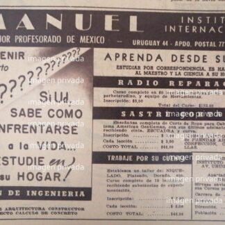 CARTEL RETRO INSTITUTO TECNICO EMANUEL 1945 -E21