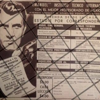 CARTEL RETRO INSTITUTO TECNICO EMANUEL 1948 -E20
