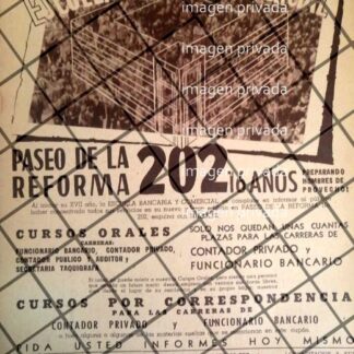 CARTEL RETRO ESCUELA BANCARIA Y COMERCIAL 1944 -E15