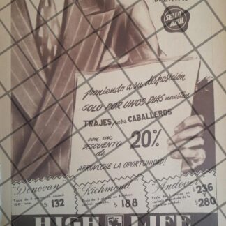 CARTEL RETRO TIENDAS HIGH LIFE 1944 E11