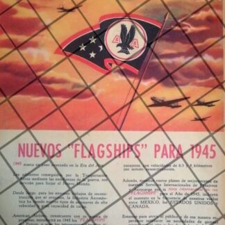 CARTEL RETRO AEROLINEAS AMERICAN AIRLINES DE MEXICO 1945 E3