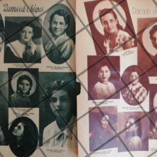 AFICHE ANTIGUO DAMAS ALTA SOCIEDAD DE CHIAPAS 1937