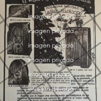 CARTEL PUBLICIDAD RETRO RADIOS PHILCO 1936