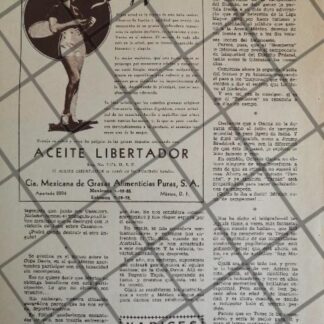 CARTEL PUBLICITARIO RETRO ACEITE CONQUISTADOR Y OTROS 1936