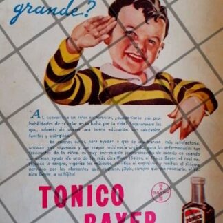 CARTEL PUBLICITARIO ANTIGUO. TONICO BAYER 1936 101