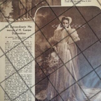 AFICHE ANTIGUO BODA DE SOFIA OCHOATEGUI ROLDAN Y MAS 1936