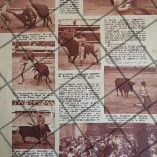 AFICHE RETRO GENERAL. TRIUNFO DE TORERO LORENZO GARZA 1936