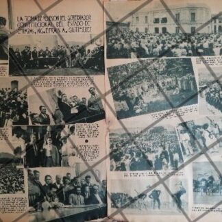 AFICHE RETRO EFRAIN A. GUTIERRREZ TOMA POSESION CHIAPAS 1936