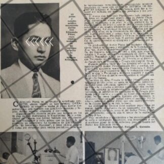 AFICHE VINTAGE CLINICA DEL DR. EDMUNDO PEREZ. OAXACA 1937